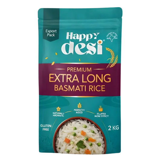Happy Desi - Extra Long Basmati Rice - 2kgs-Global Food Hub
