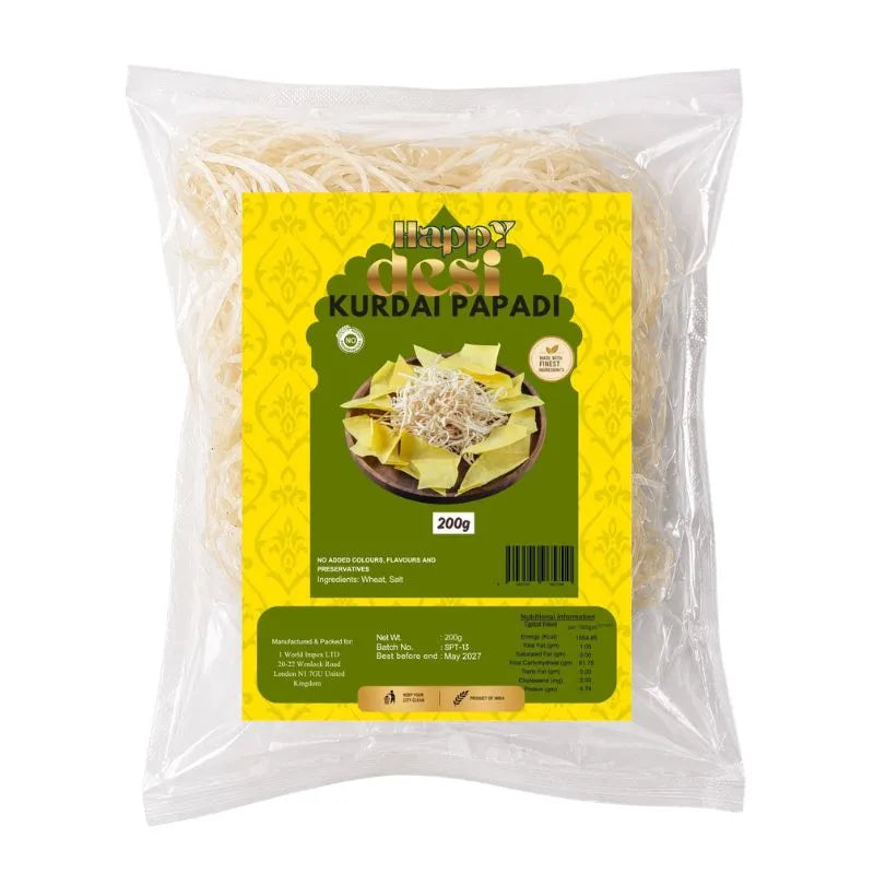 Happy Desi Kurdai Papadi - 200g-Global Food Hub
