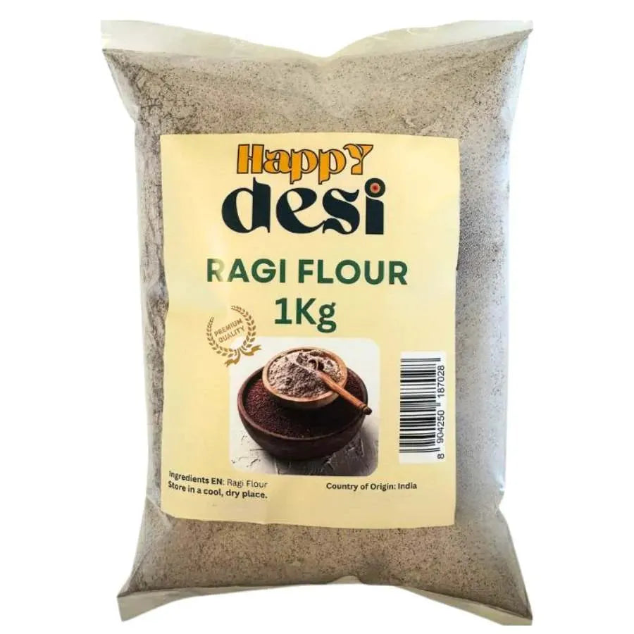 Happy Desi Ragi Flour - 1Kg-Global Food Hub